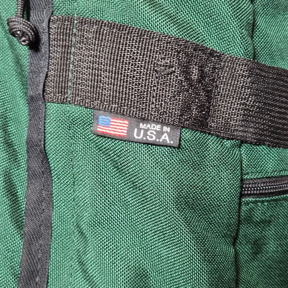 Vintage 90s Eastpak Backpack USA Green Travel Hiking Utility Pack